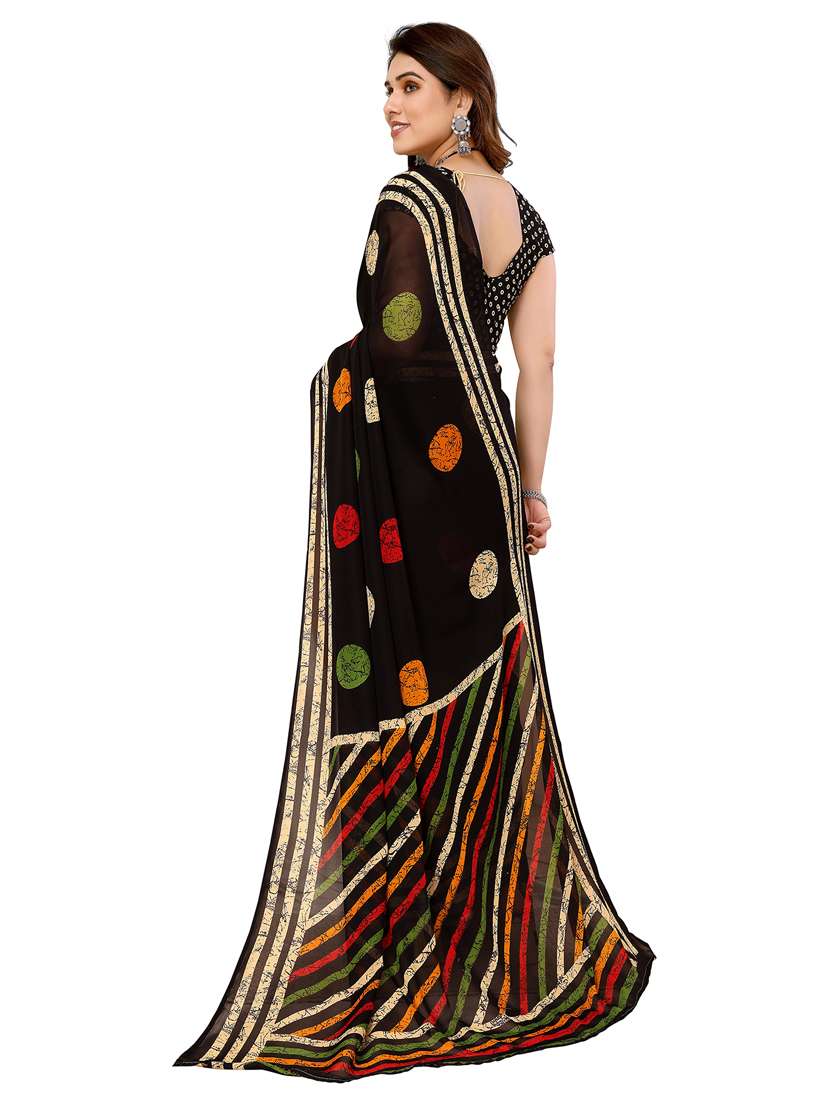 women pack of 2 printed saree with blouse - 22445401 -  Standard Image - 2