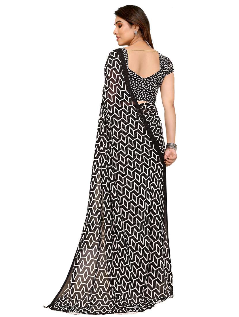 Women Pack Of 2 Printed Saree With Blouse - 22445403 -  Standard Image - 2