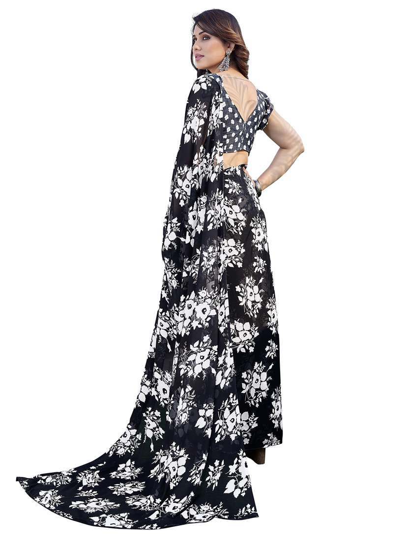 Women Pack Of 2 Printed Saree With Blouse - 22445408 -  Standard Image - 2