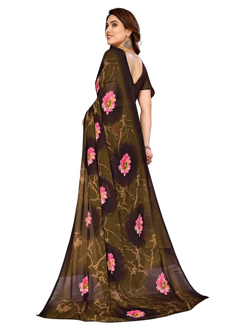 women pack of 2 printed saree with blouse - 22445420 -  Standard Image - 2