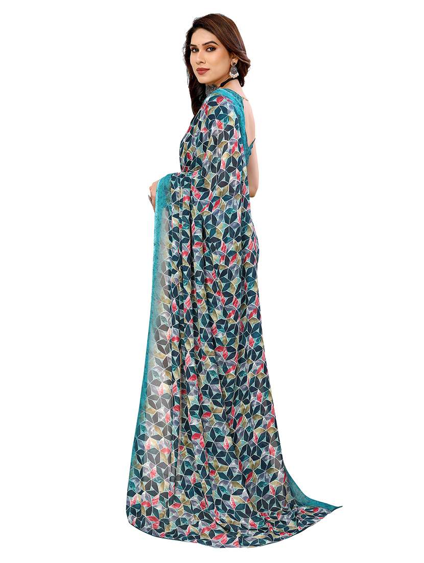 women pack of 2 printed saree with blouse - 22445426 -  Standard Image - 2