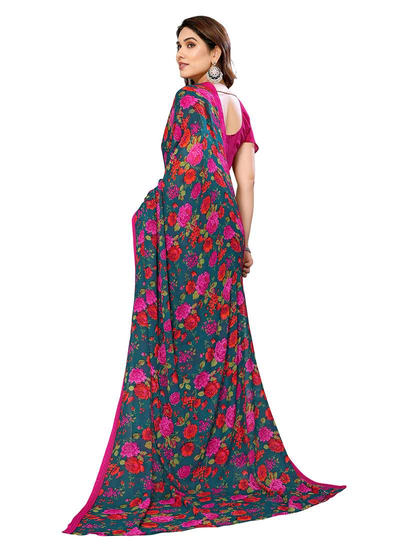 women pack of 2 printed saree with blouse - 22445443 -  Standard Image - 2