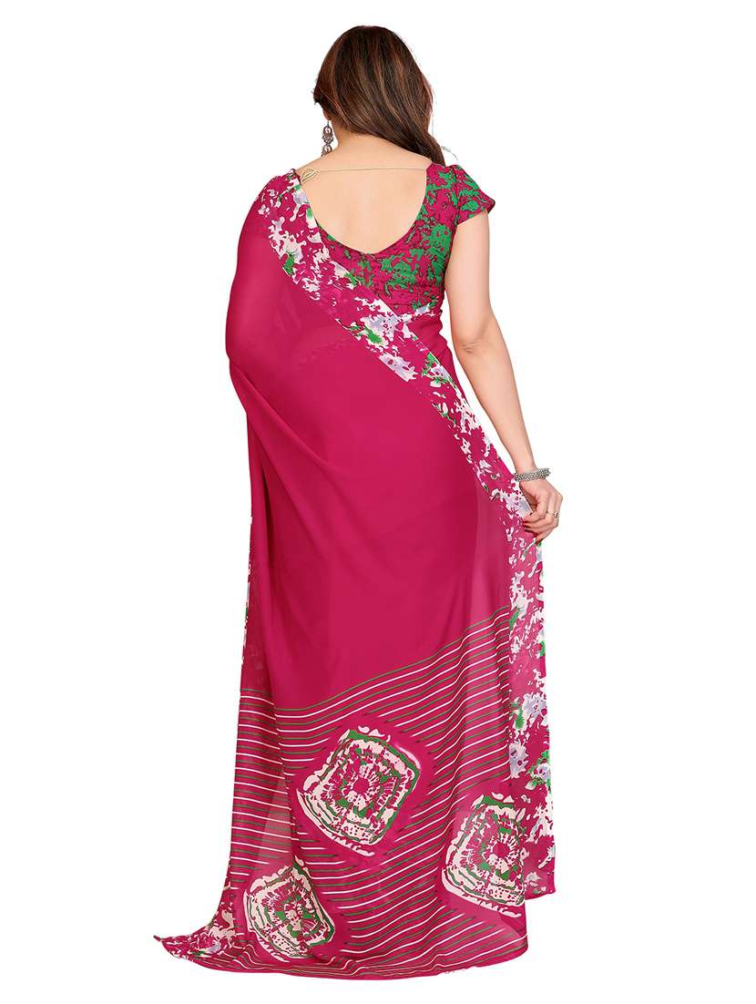 women pack of 2 printed saree with blouse - 22445459 -  Standard Image - 2