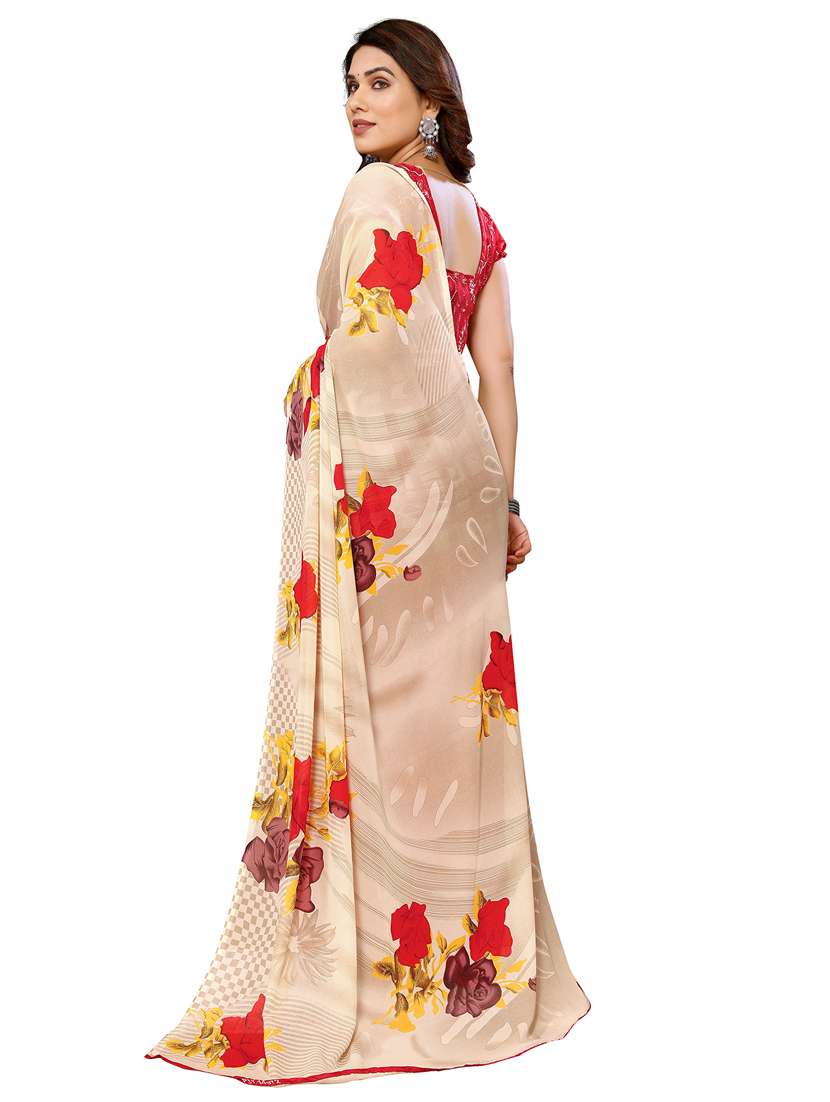 women pack of 2 printed saree with blouse - 22445571 -  Standard Image - 2