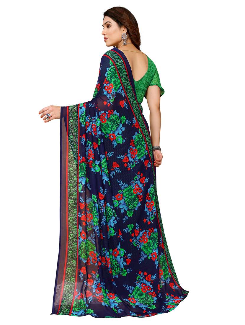 women pack of 2 printed saree with blouse - 22445572 -  Standard Image - 2