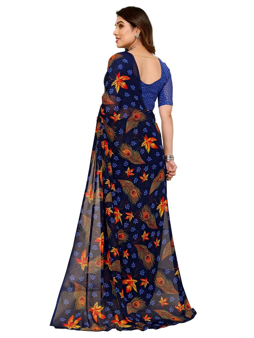 women pack of 2 printed saree with blouse - 22445633 -  Standard Image - 2