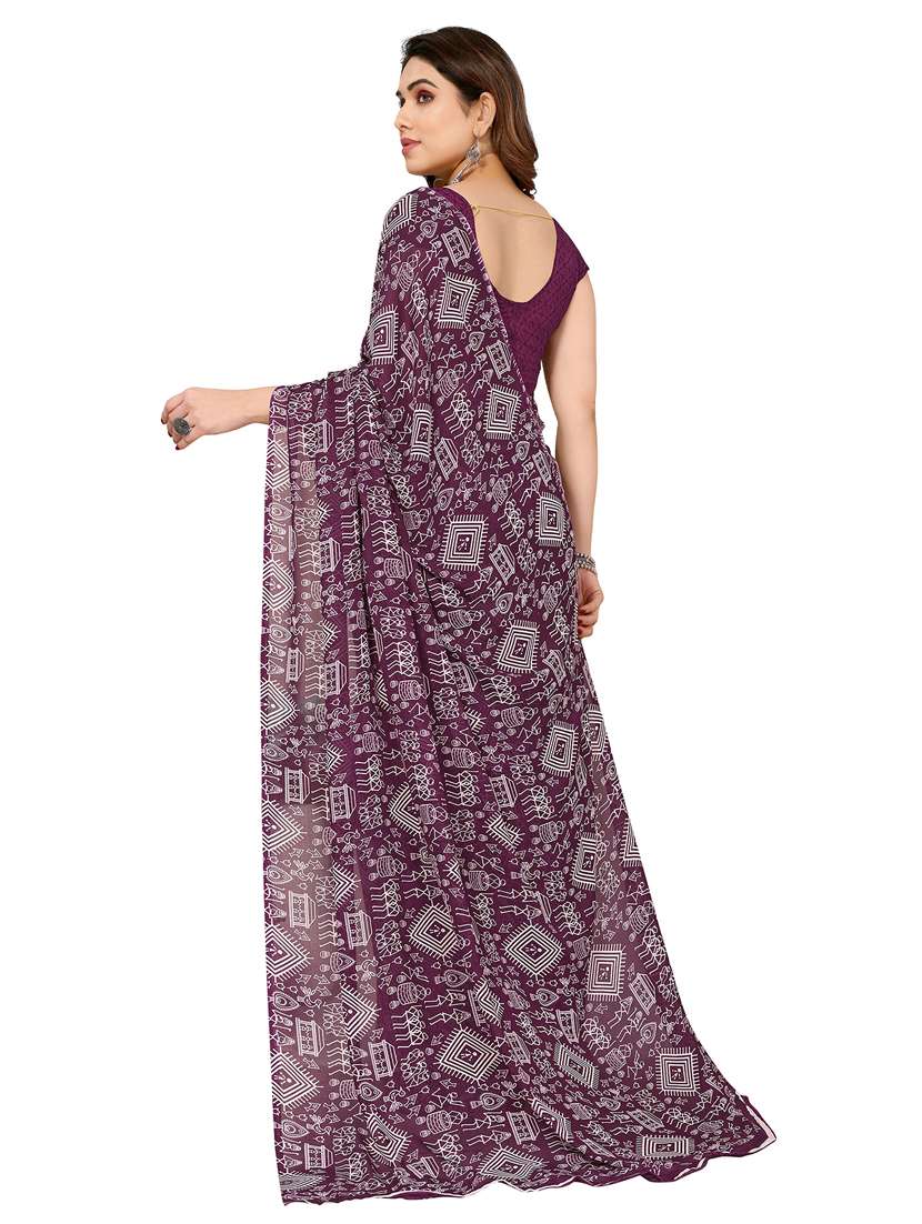women pack of 2 printed saree with blouse - 22445648 -  Standard Image - 2
