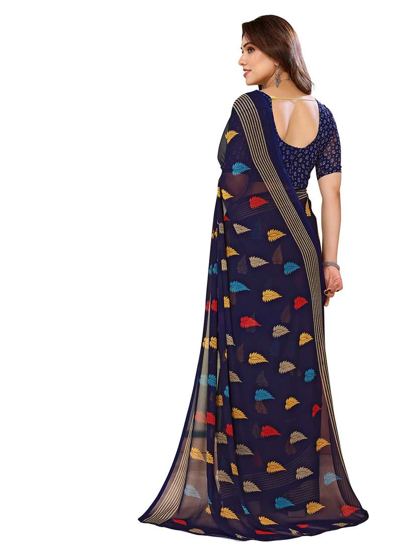 Women Pack Of 2 Printed Saree With Blouse - 22445677 -  Standard Image - 2
