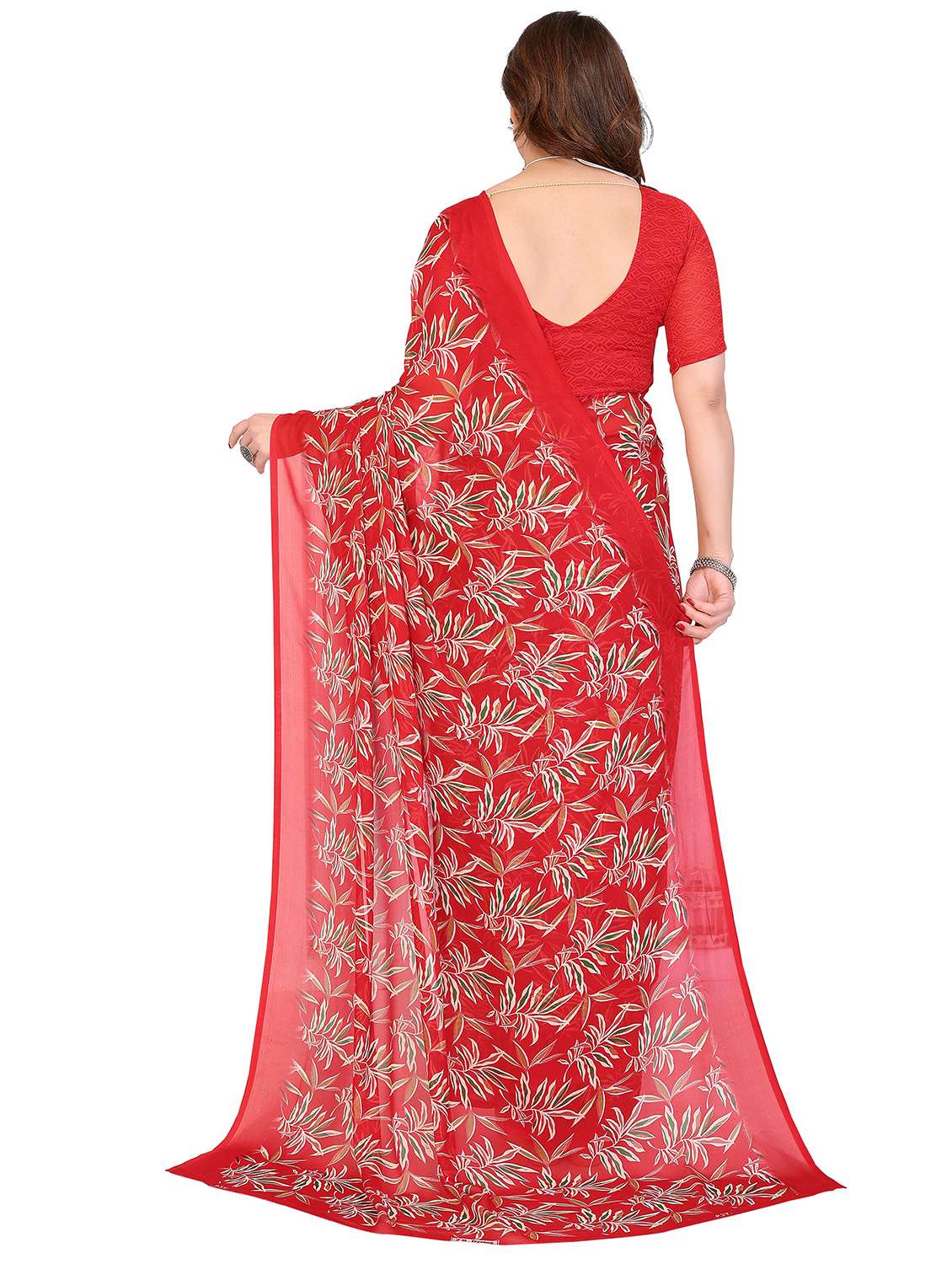 women pack of 2 printed saree with blouse - 22445695 -  Standard Image - 2