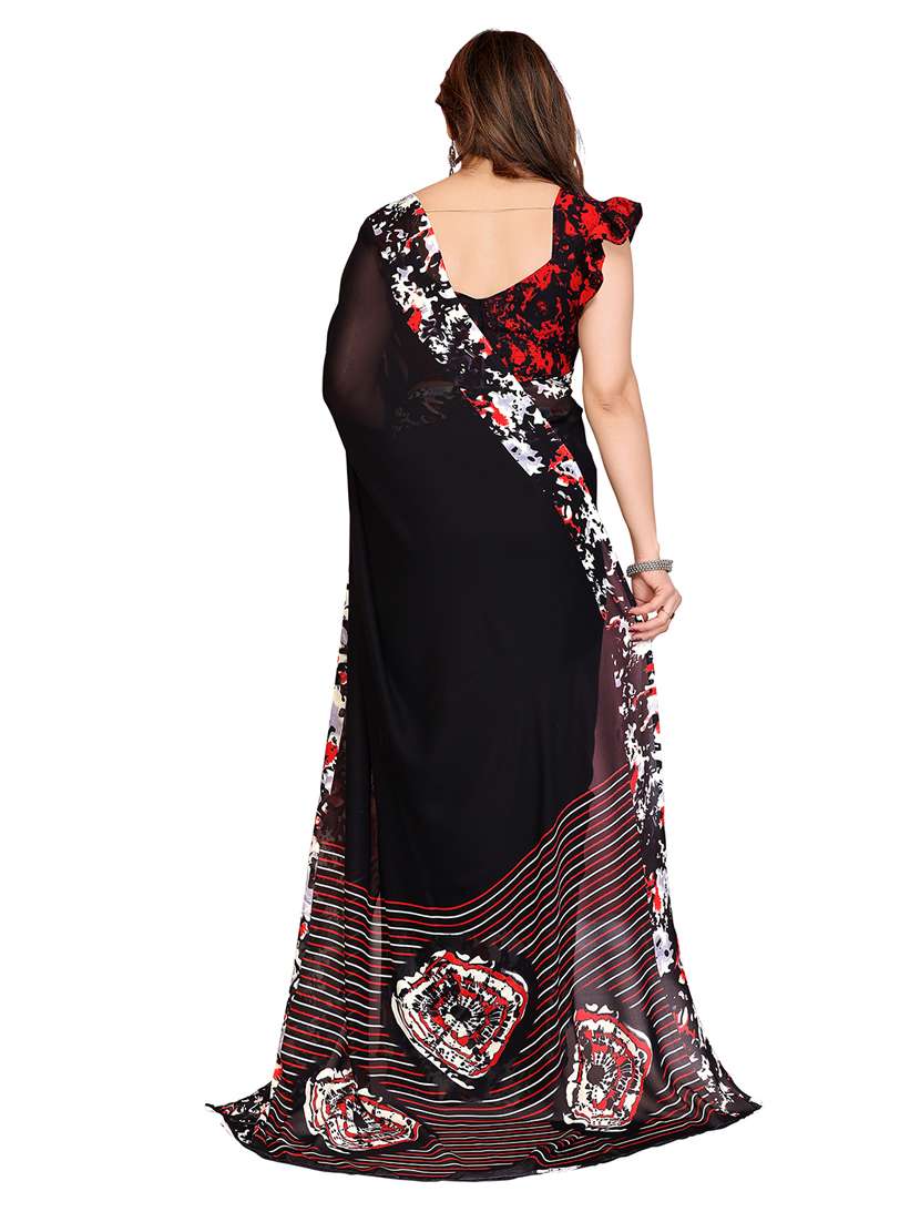 women pack of 2 printed saree with blouse - 22445699 -  Standard Image - 2