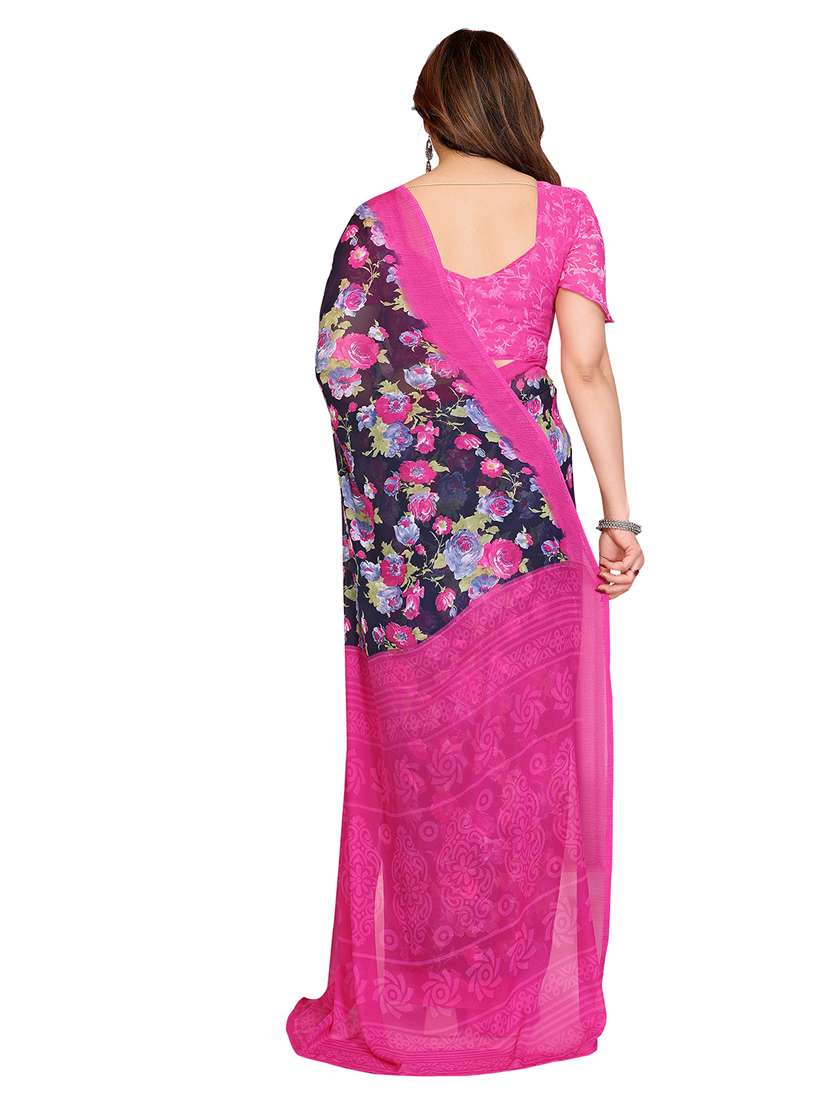 women pack of 2 printed saree with blouse - 22445829 -  Standard Image - 2