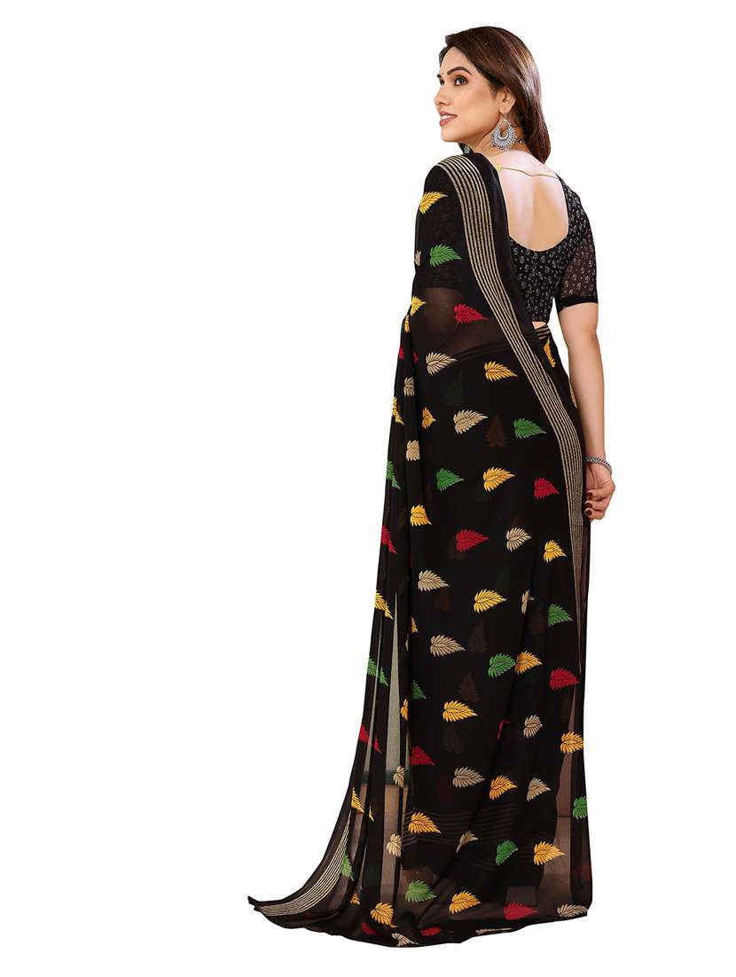 women pack of 2 printed saree with blouse - 22445905 -  Standard Image - 2