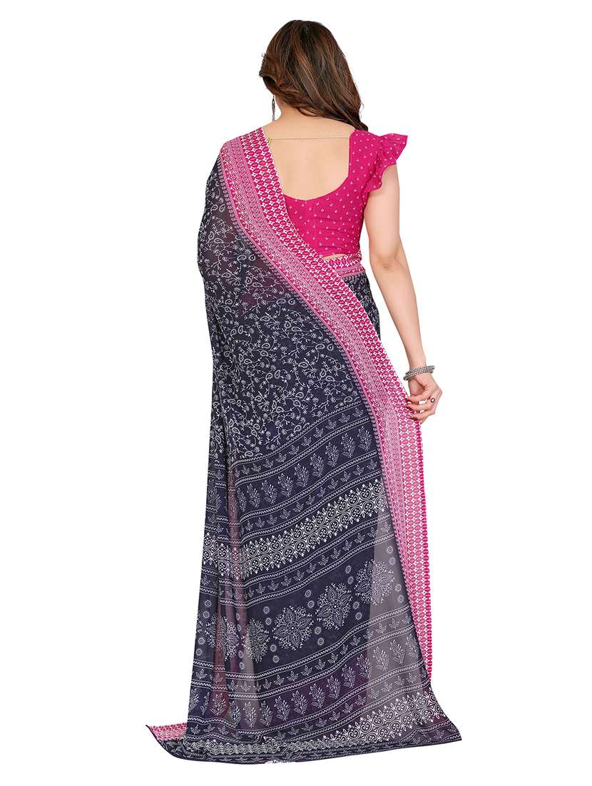 women pack of 2 printed saree with blouse - 22446179 -  Standard Image - 2