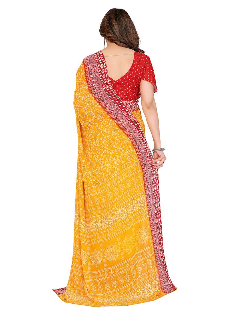 Women Pack Of 2 Printed Saree With Blouse - 22446256 -  Standard Image - 2