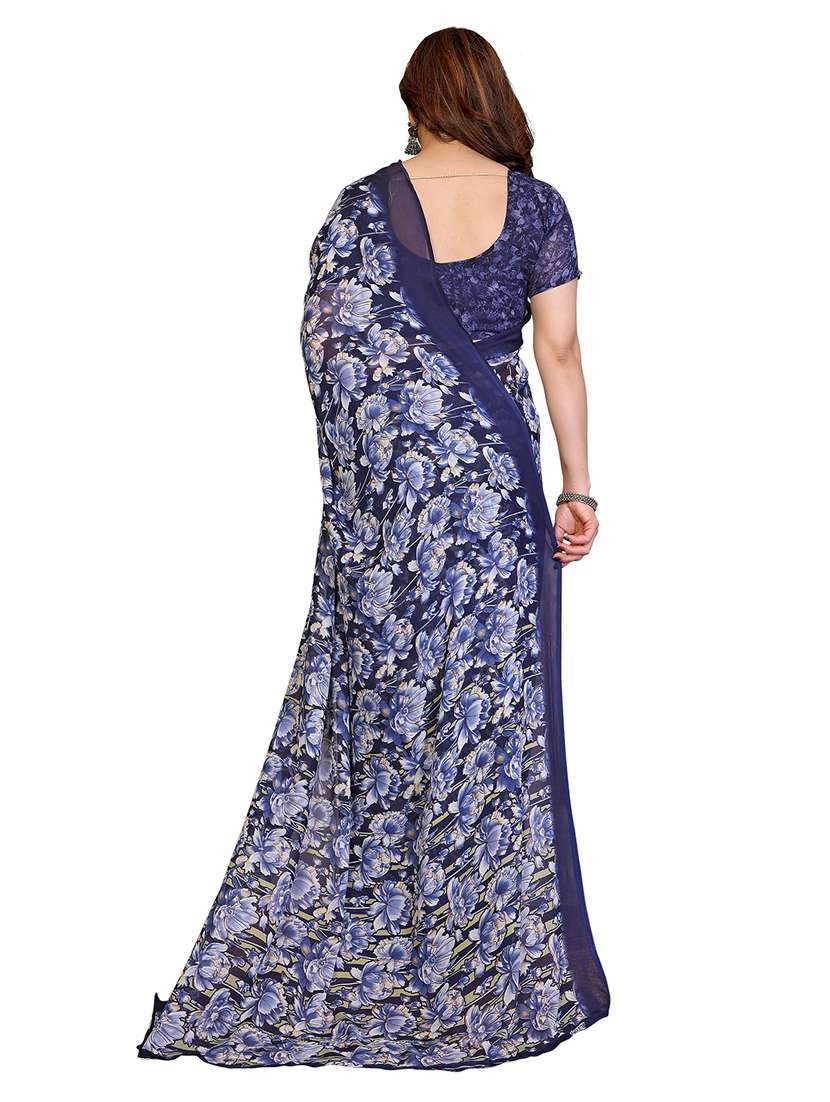 women pack of 2 printed saree with blouse - 22446456 -  Standard Image - 2