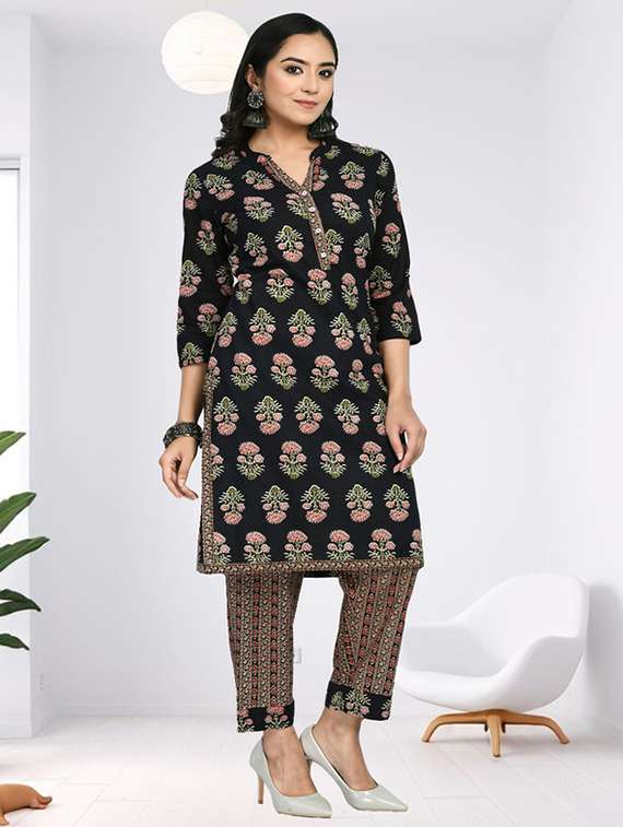 women floral print kurta pant set - 22446555 -  Standard Image - 2