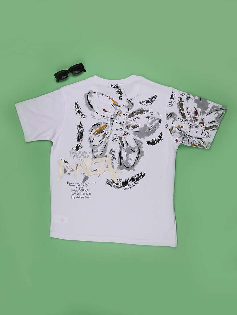 boys back printed round neck short sleeves t-shirt - 22446567 -  Standard Image - 2