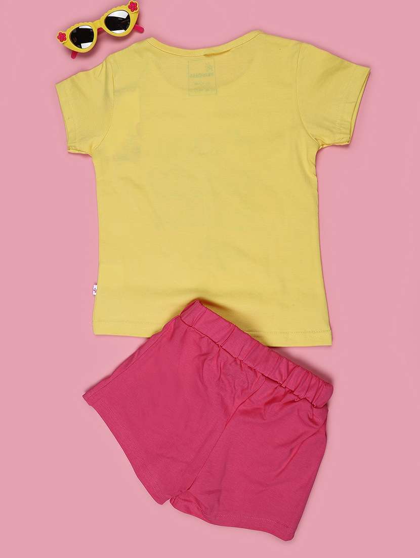 girls printed short sleeves top and shorts set - 22446899 -  Standard Image - 2