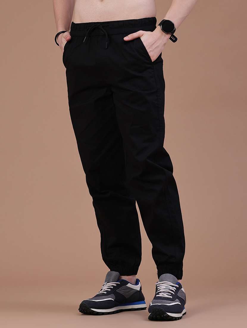 Men Solid Mid Rise Regular Fit Jogger - 22446988 -  Standard Image - 2