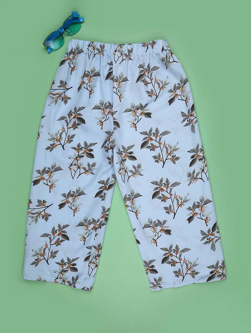 Girls Printed Mid Rise Straight Trouser - 22447020 -  Standard Image - 2