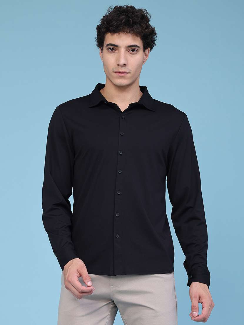Men Solid Long Sleeves Regular Fit Shirt - 22447128 -  Standard Image - 2