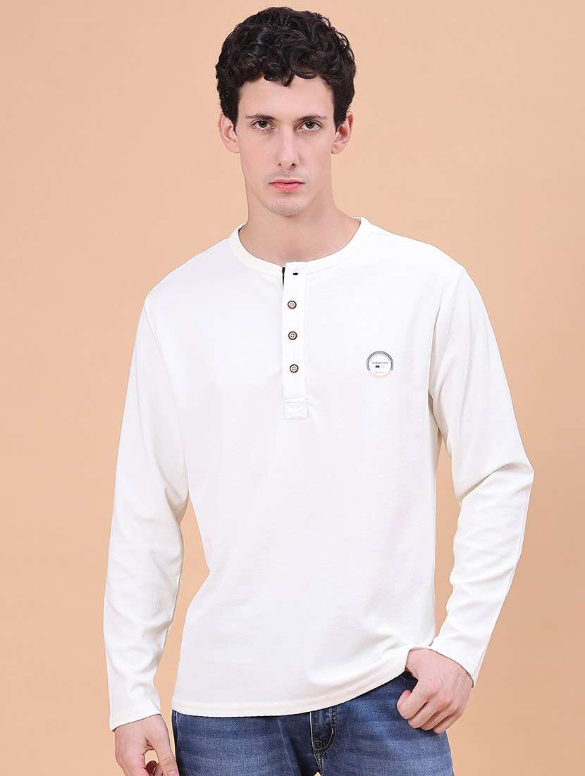 Men Solid Long Sleeves Regular Fit T-shirt - 22447134 -  Standard Image - 2