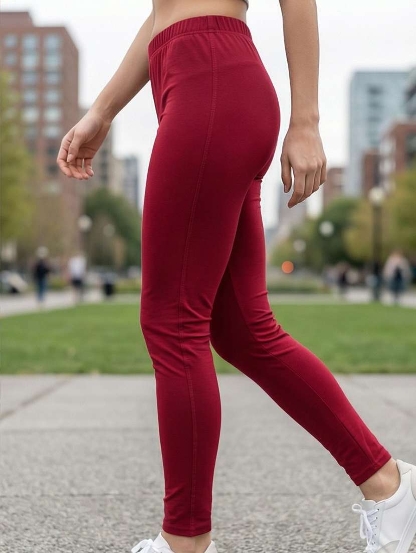women solid mid rise ankle length leggings - 22447620 -  Standard Image - 2