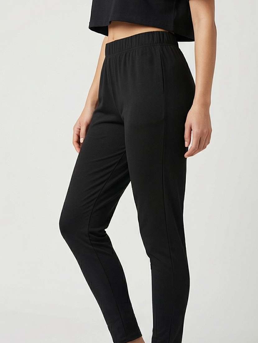 women solid mid rise ankle length leggings - 22447624 -  Standard Image - 2