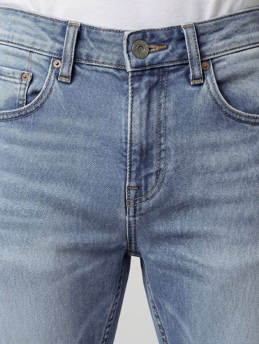 men washed high rise full length tapered jeans - 22447627 -  Standard Image - 2