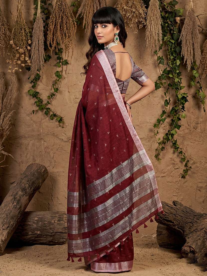 women self design handloom saree with blouse - 22447907 -  Standard Image - 2