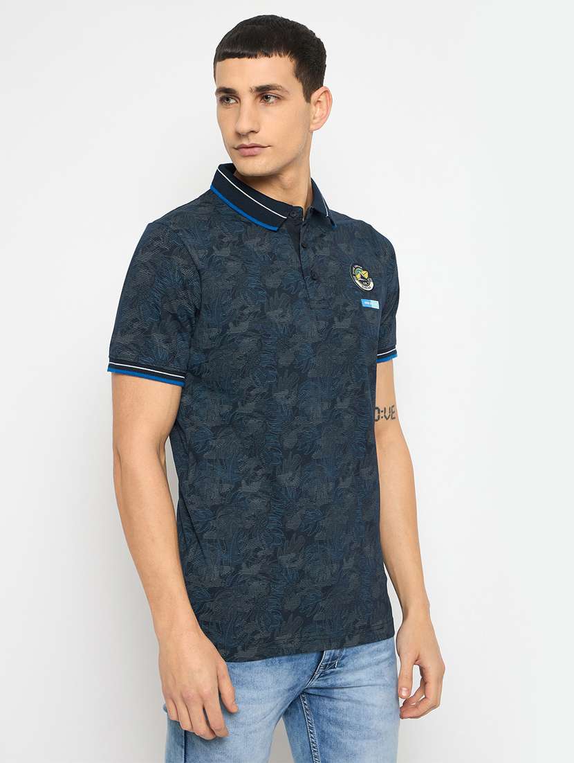 men printed polo neck t-shirt - 22447924 -  Standard Image - 2