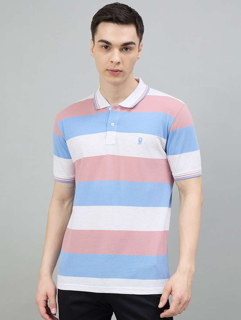 pink cotton blend plain tshirt