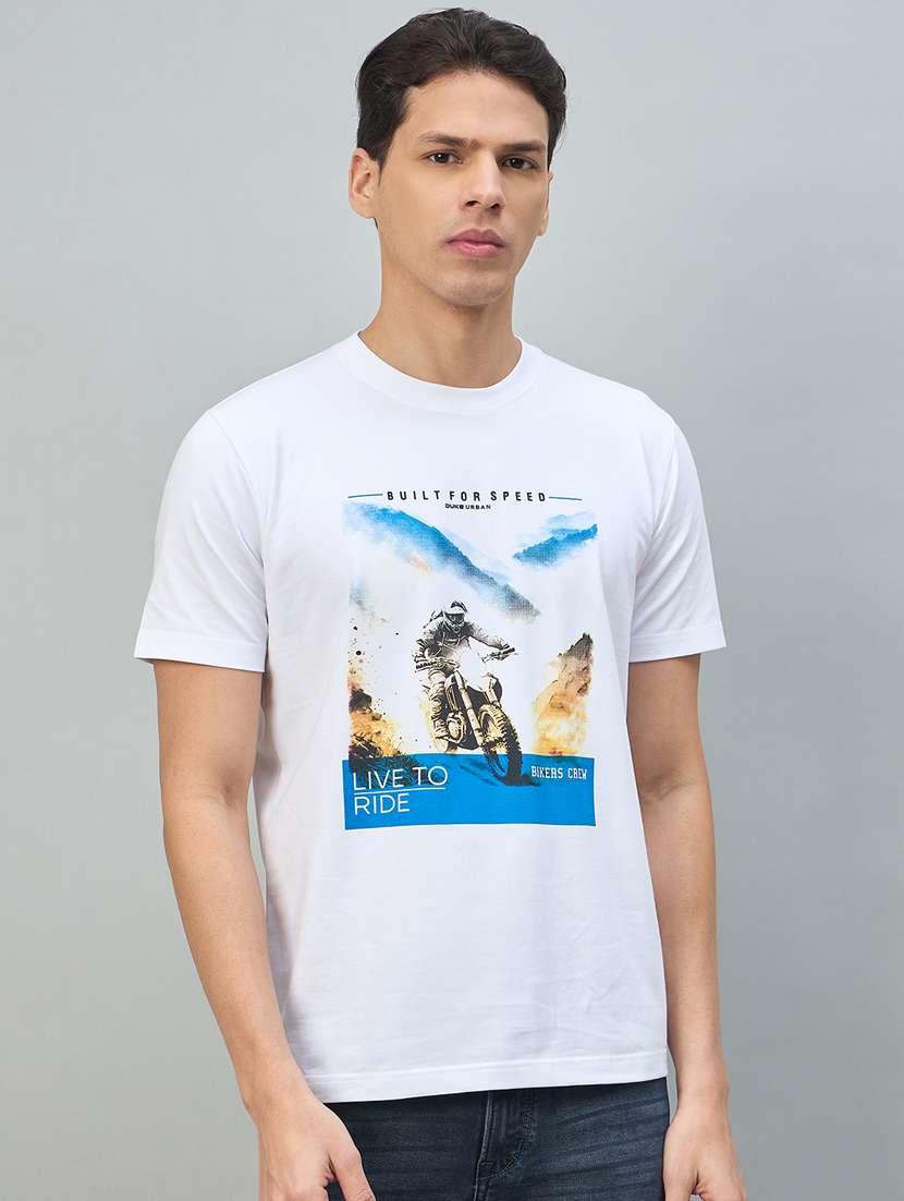 white cotton blend plain tshirt - 22447989 -  Standard Image - 2