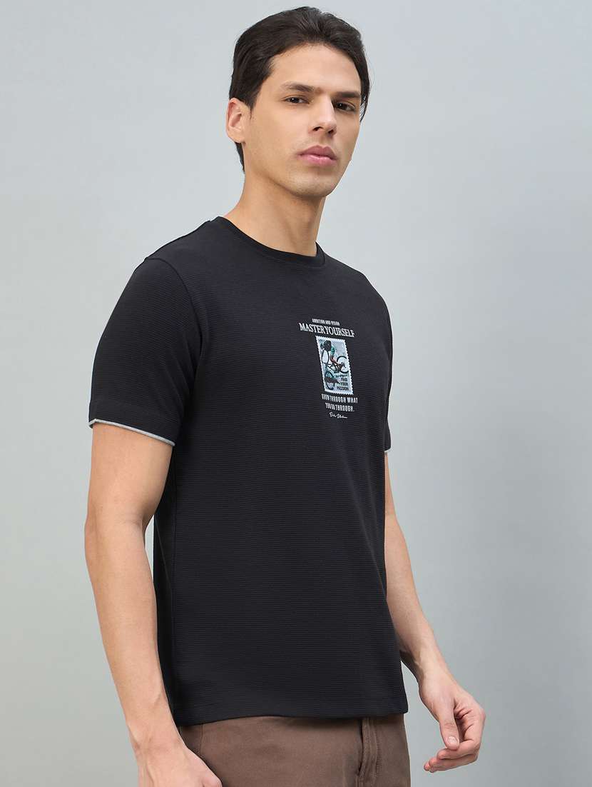 men printed short sleeve round t-shirt - 22448001 -  Standard Image - 2