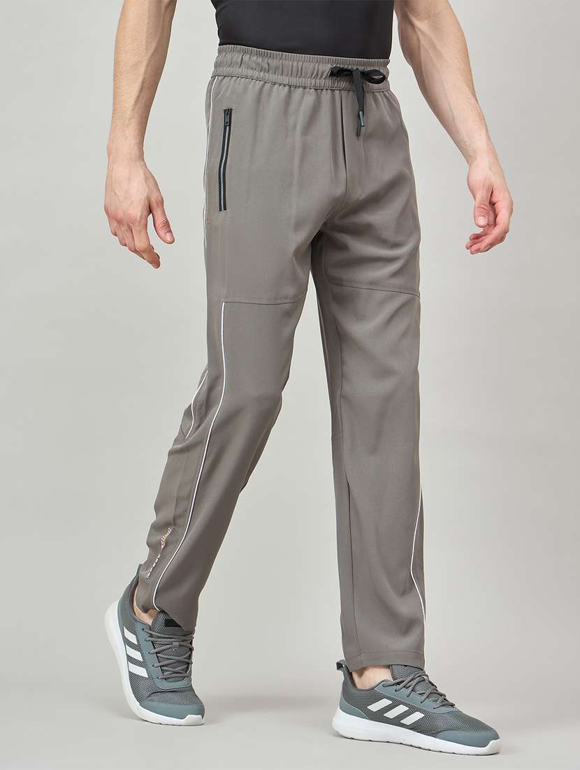 men grey nylon  full length track pant - 22448032 -  Standard Image - 2