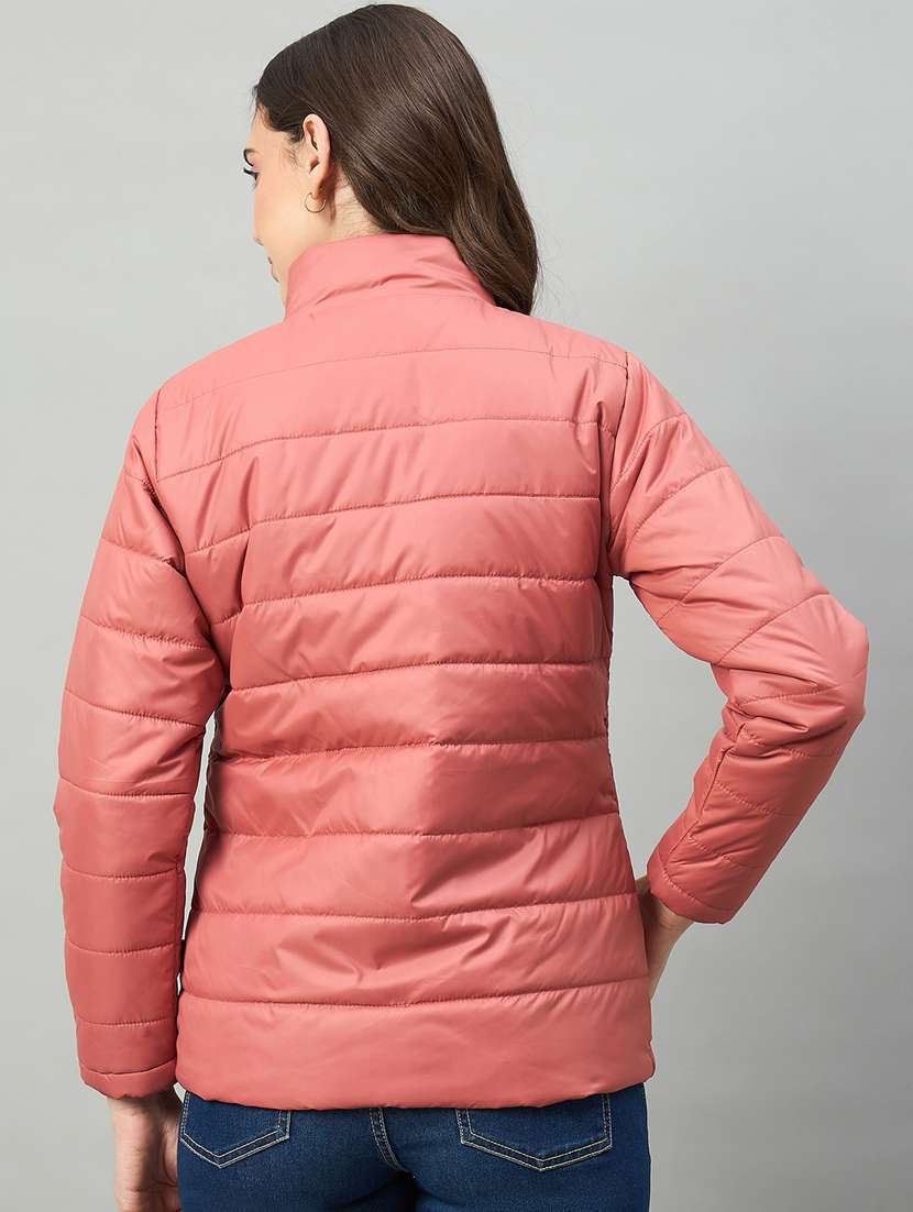 pink polyester quilted & puffer jacket - 22448078 -  Standard Image - 2