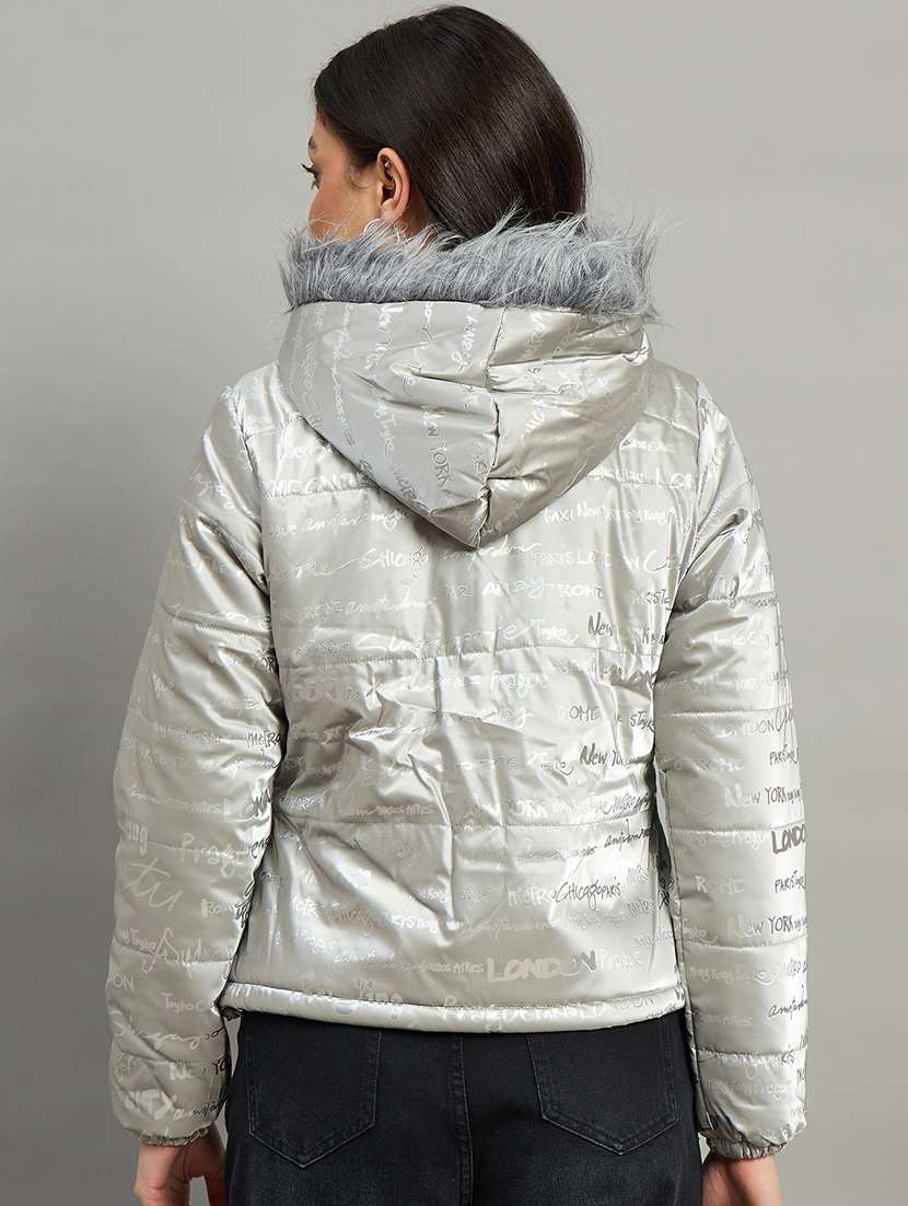 women long sleeve hooded puffer jacket - 22448096 -  Standard Image - 2
