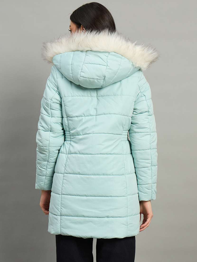 women solid long sleeve quilted jacket - 22448111 -  Standard Image - 2