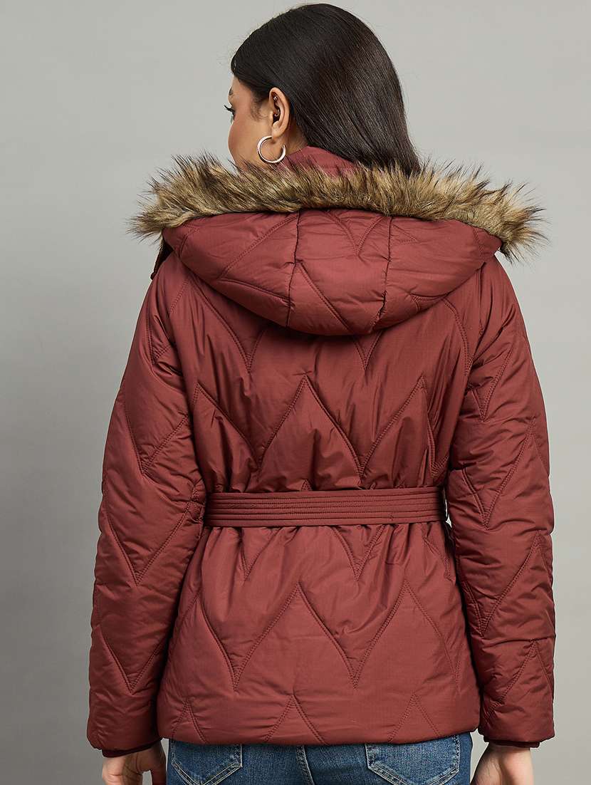 women solid long sleeve quilted jacket - 22448115 -  Standard Image - 2