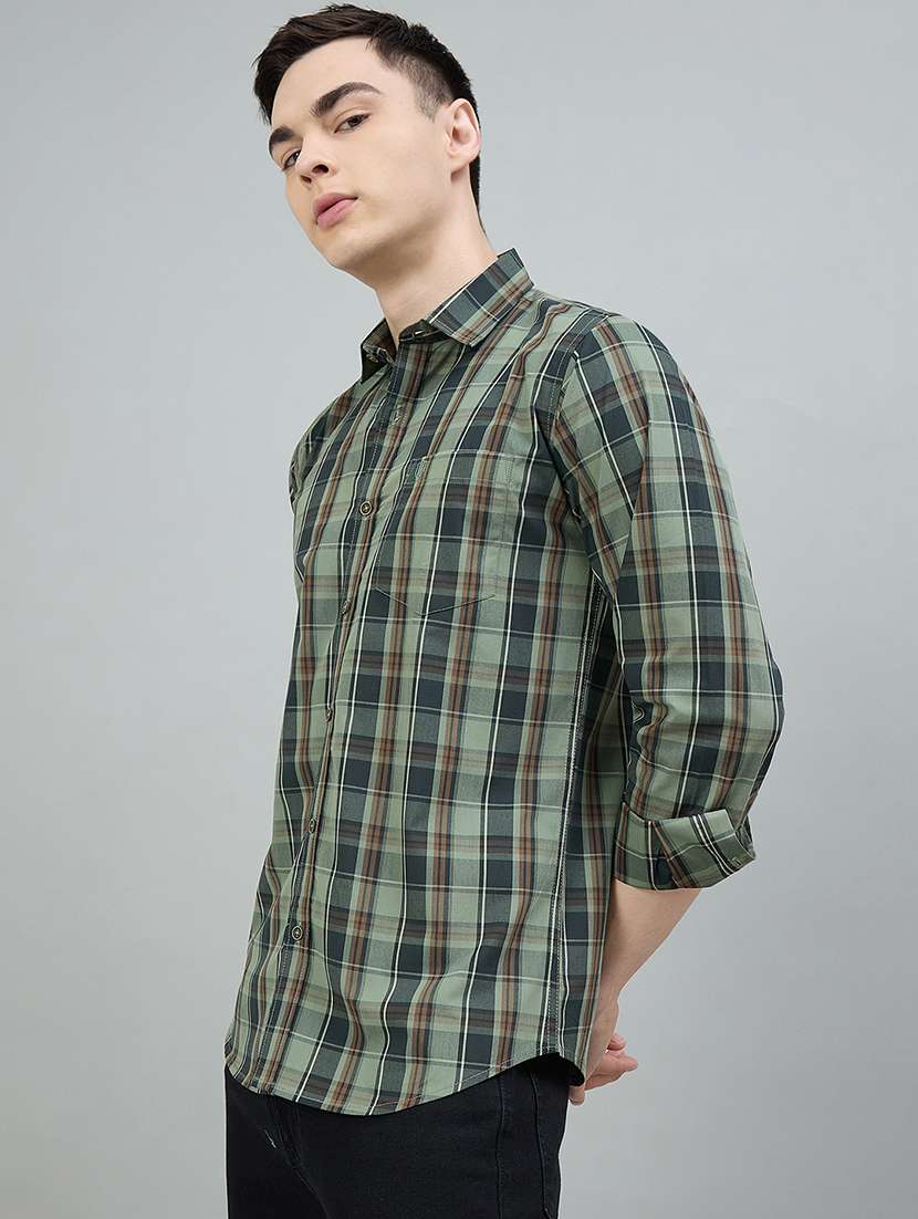 men checkered long sleeve regular fit casual shirt - 22448271 -  Standard Image - 2