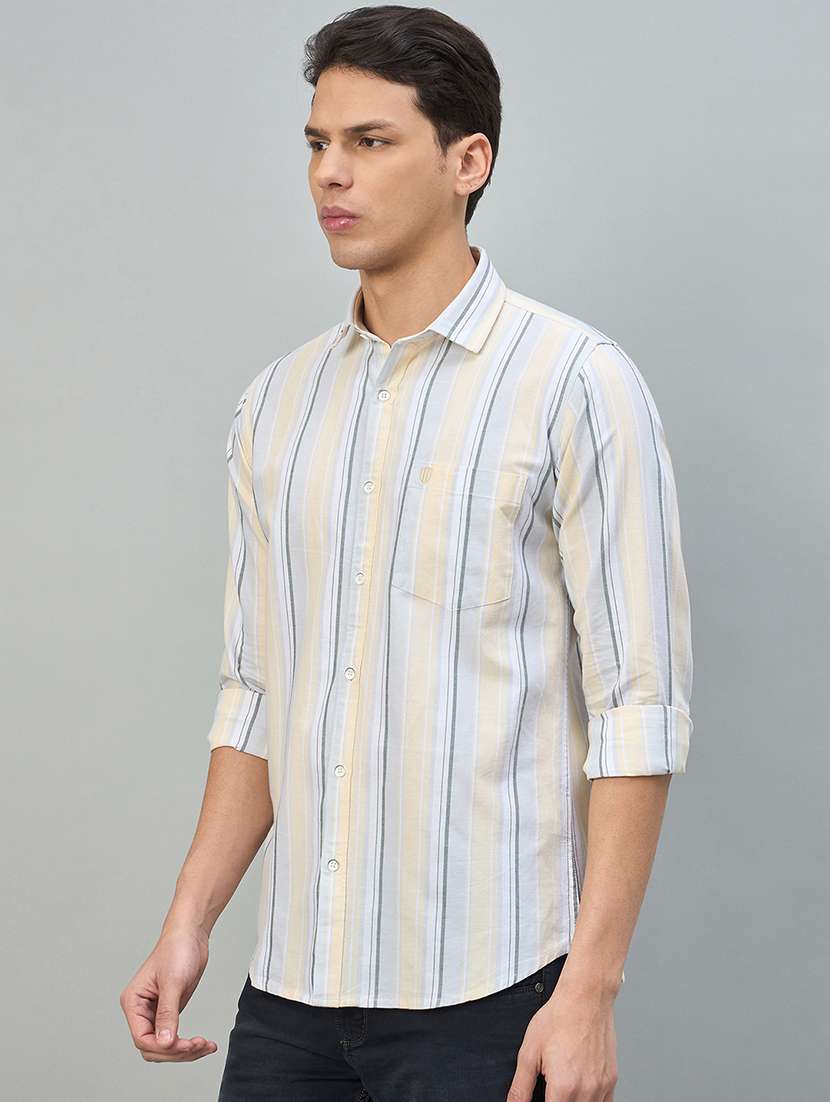 Men Striped Long Sleeve Slim Fit Casual Shirt - 22448273 -  Standard Image - 2