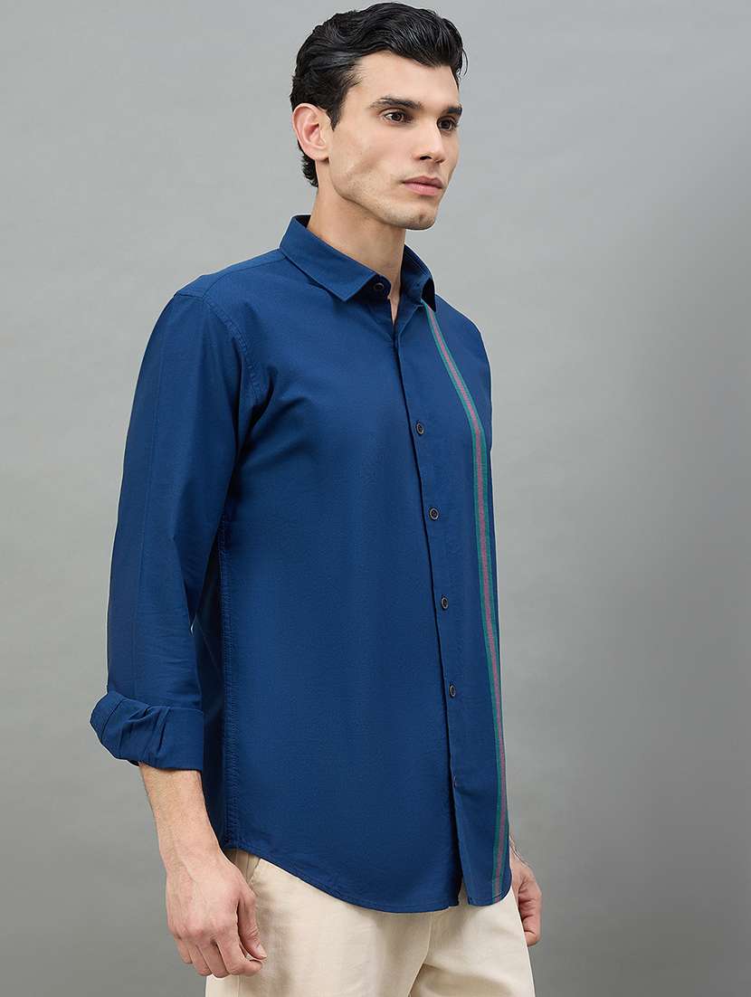 men striped long sleeve slim fit casual shirt - 22448286 -  Standard Image - 2