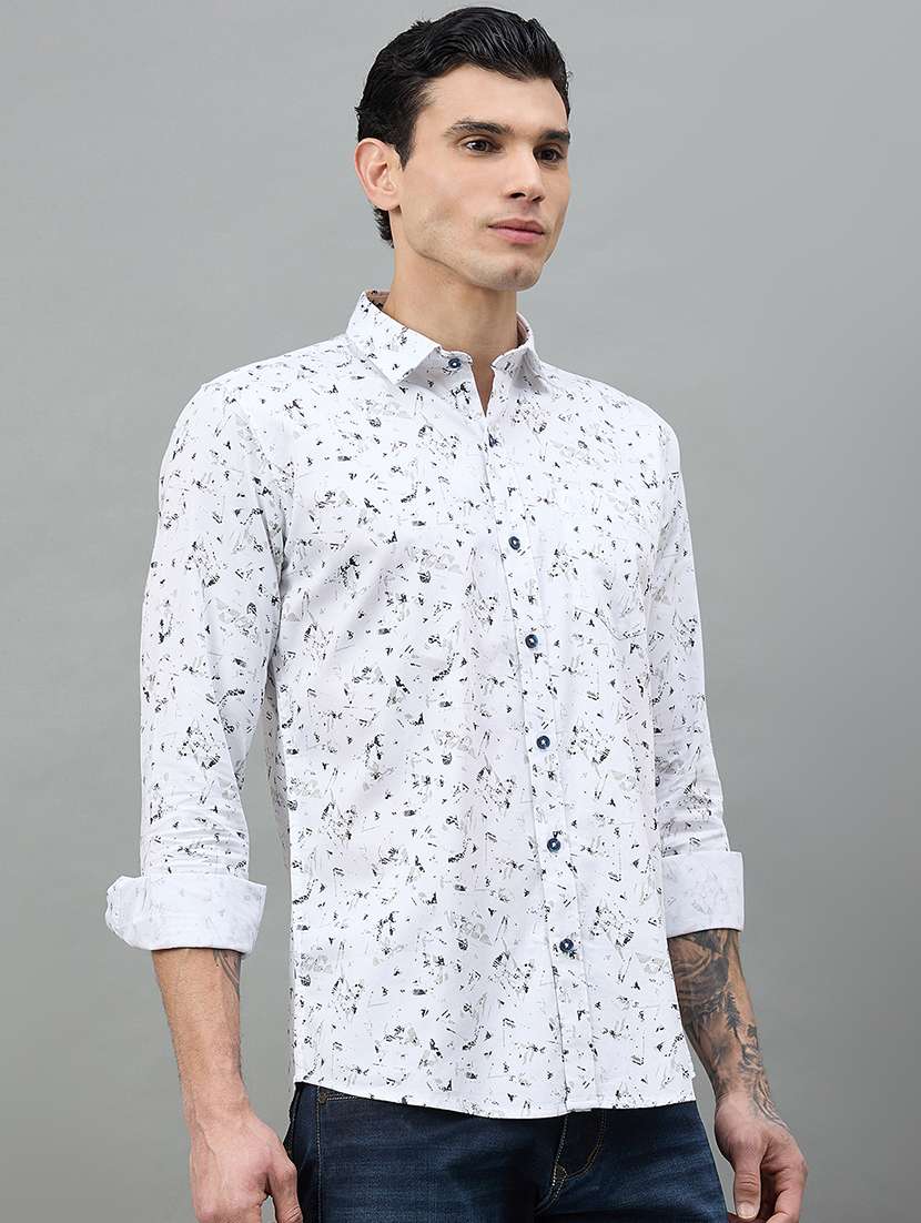Men Printed Long Sleeve Slim Fit Casual Shirt - 22448293 -  Standard Image - 2
