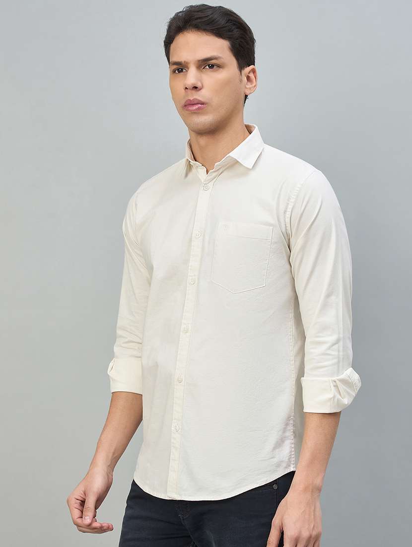 men solid long sleeve slim fit casual shirt - 22448302 -  Standard Image - 2