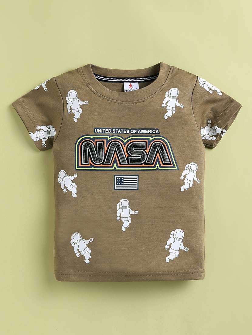 boys beige cotton blend shorts set co-ords set - 22448455 -  Standard Image - 2