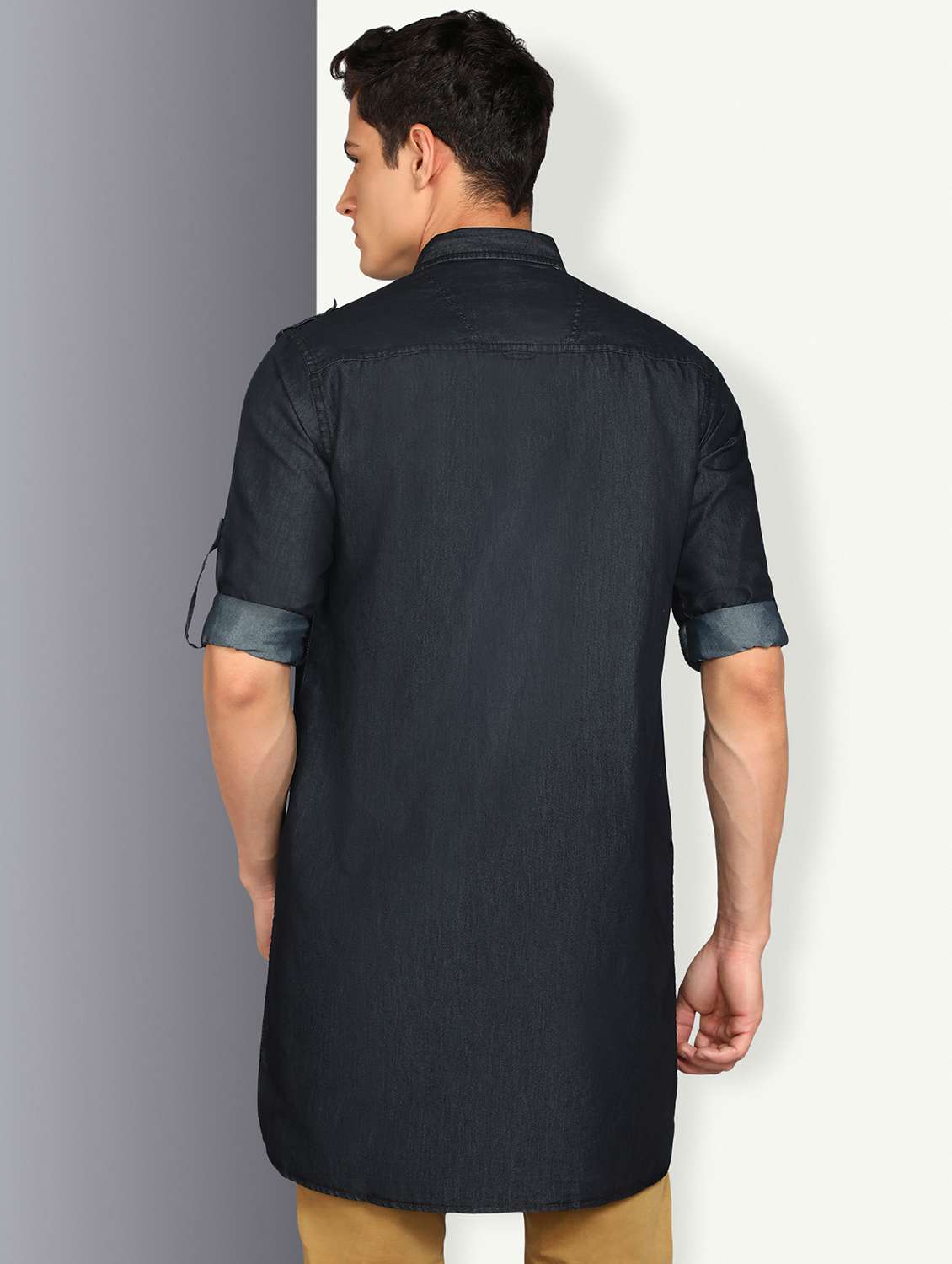men solid long sleeve pathani kurta - 22448542 -  Standard Image - 2