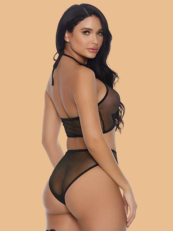 women self designed lace bra and panty set - 22448574 -  Standard Image - 2