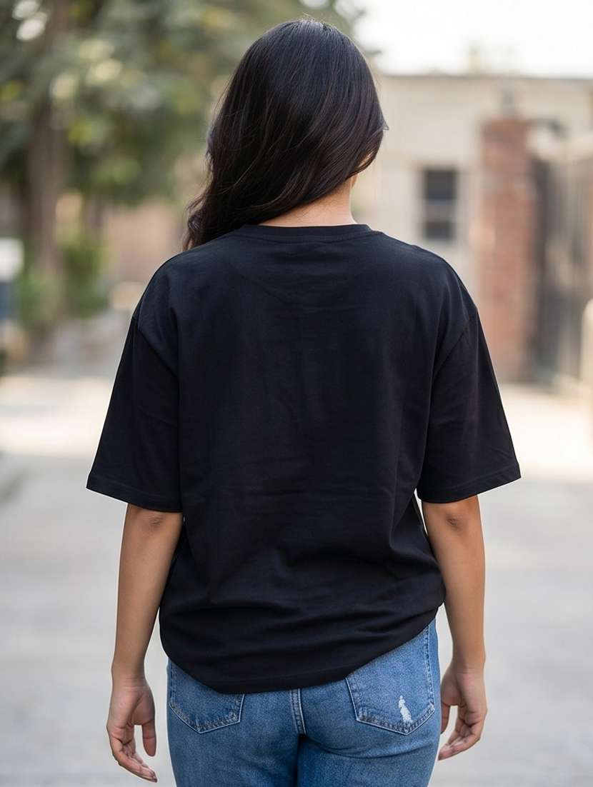 women graphic drop sleeve oversized t-shirt - 22448690 -  Standard Image - 2