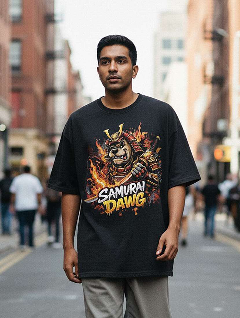 men printed short sleeve oversized t-shirt