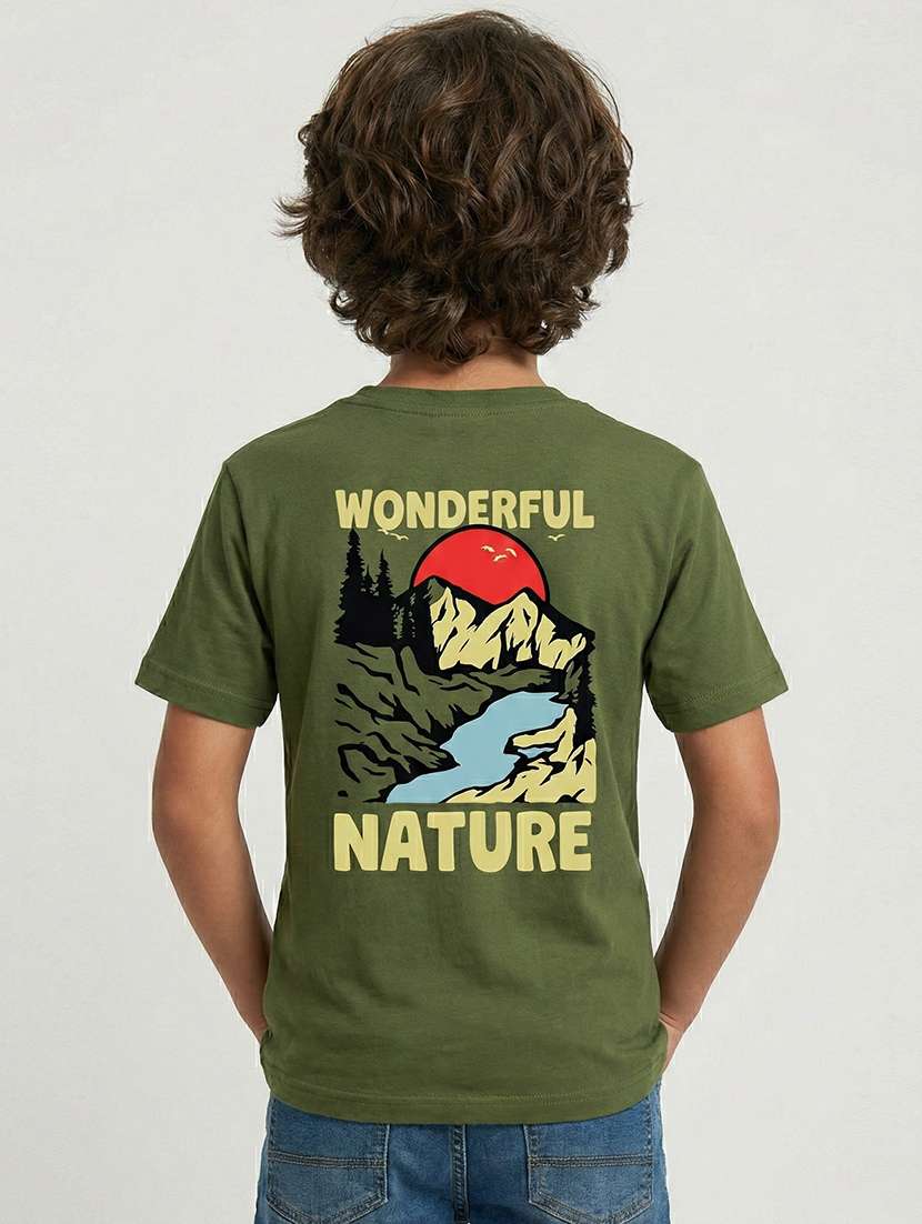 boys olive cotton t-shirt - 22448782 -  Standard Image - 2